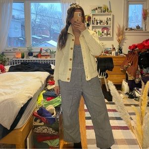 1970s Cream Knit Cardigan